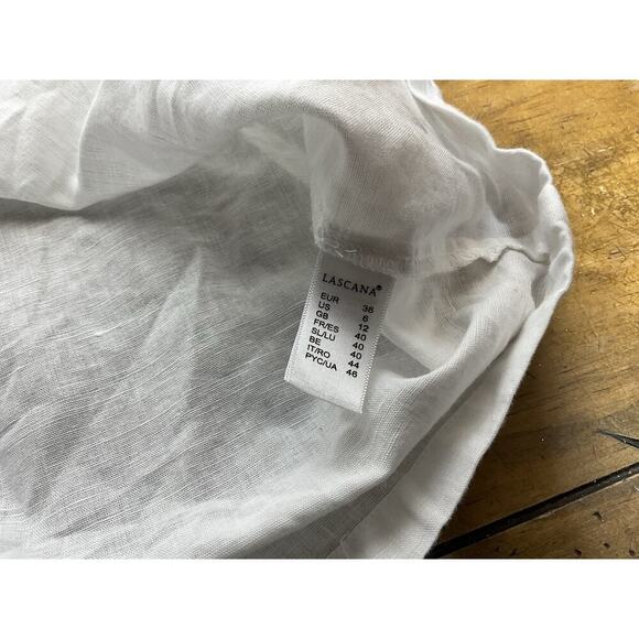 Lascana Embroidered Long Sleeve Linen Blend Blouse Size 6 - Picture 10 of 12